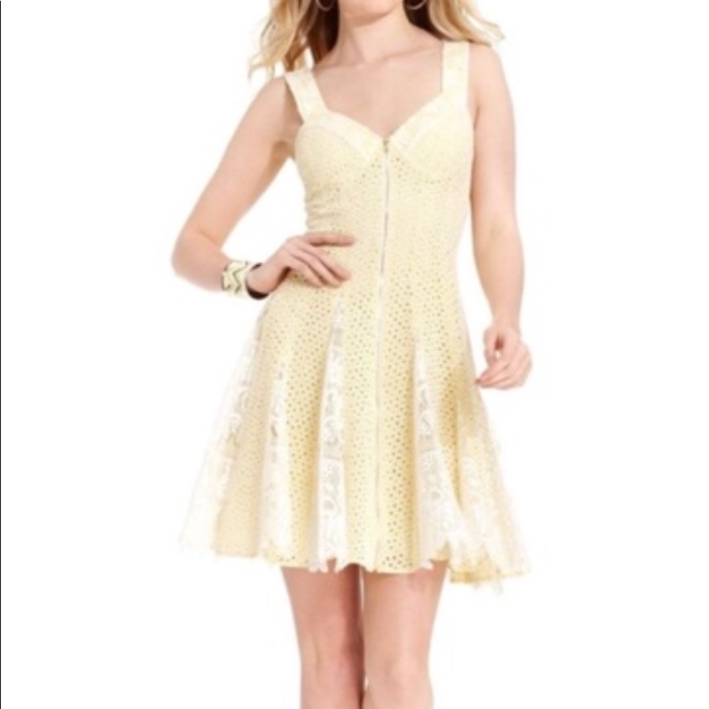 Yellow Eyelet Betsey Johnson Dress